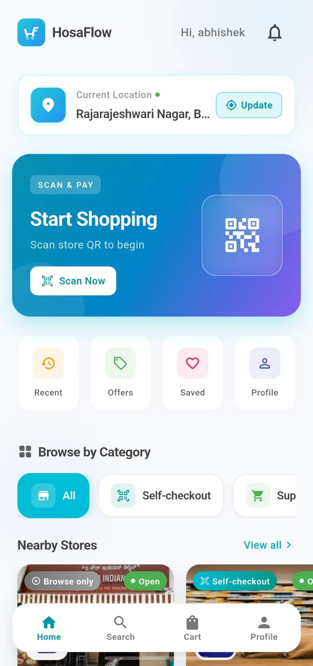 HosaFlow app screenshot